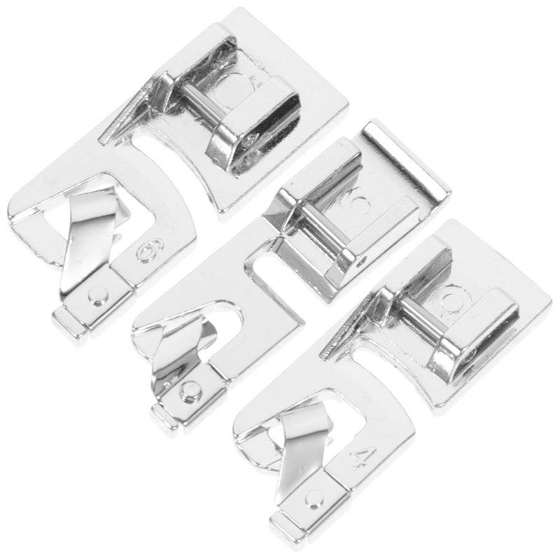 3pcs Low Shank Sewing Rolled Hem Presser Foot Set Metal Hemmer Accessory Compatible Brother Singer - Image 2