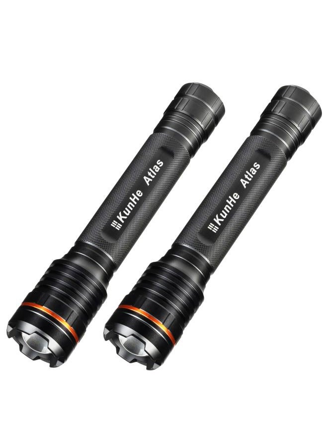 Kunhe Heavy Duty 3D Cell LED Flashlights Large Aluminum Zoomable High Lumens 1000 LM Battery Powered Police Flash Light- Big Flashlight for Home Emergency Power Outages Camping Car - Image 1