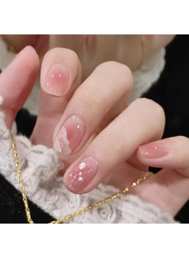 Goolsky أظافر وردية قابلة للتطبيق – مجموعة نصائح أظافر مزيفة جاهزة للاستخدام، 24 قطعة قابلة لإعادة الاستخدام، تطبيق سريع - Image 2