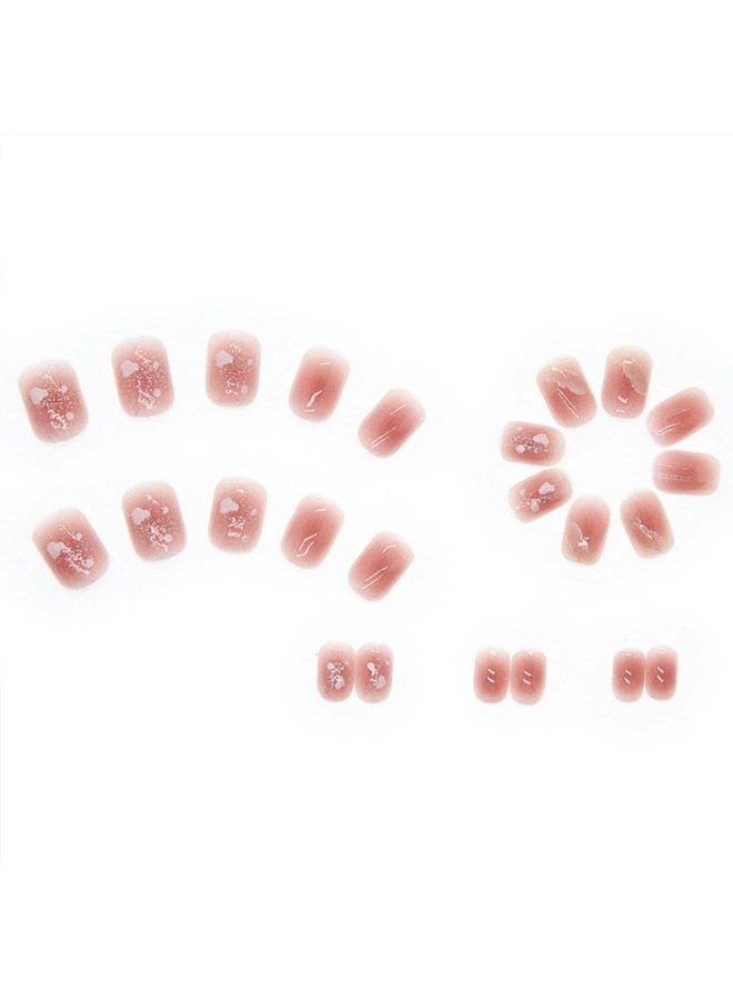 Goolsky أظافر وردية قابلة للتطبيق – مجموعة نصائح أظافر مزيفة جاهزة للاستخدام، 24 قطعة قابلة لإعادة الاستخدام، تطبيق سريع - Image 3