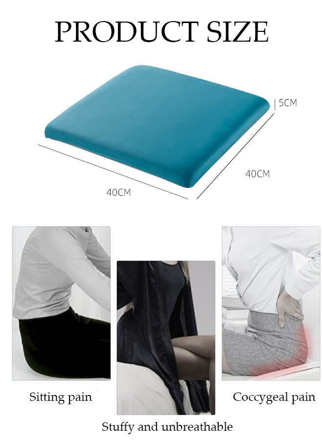 DUNISO Cooling Seat Cushion Memory Foam Non Slip Ice Silk Cushion Breathable Chair Cushion High Resiliency Seat Cushion for Sciatica and Lower Back Pain Relief, Comfortable Coccyx Cushion for Home Office  - Image 4