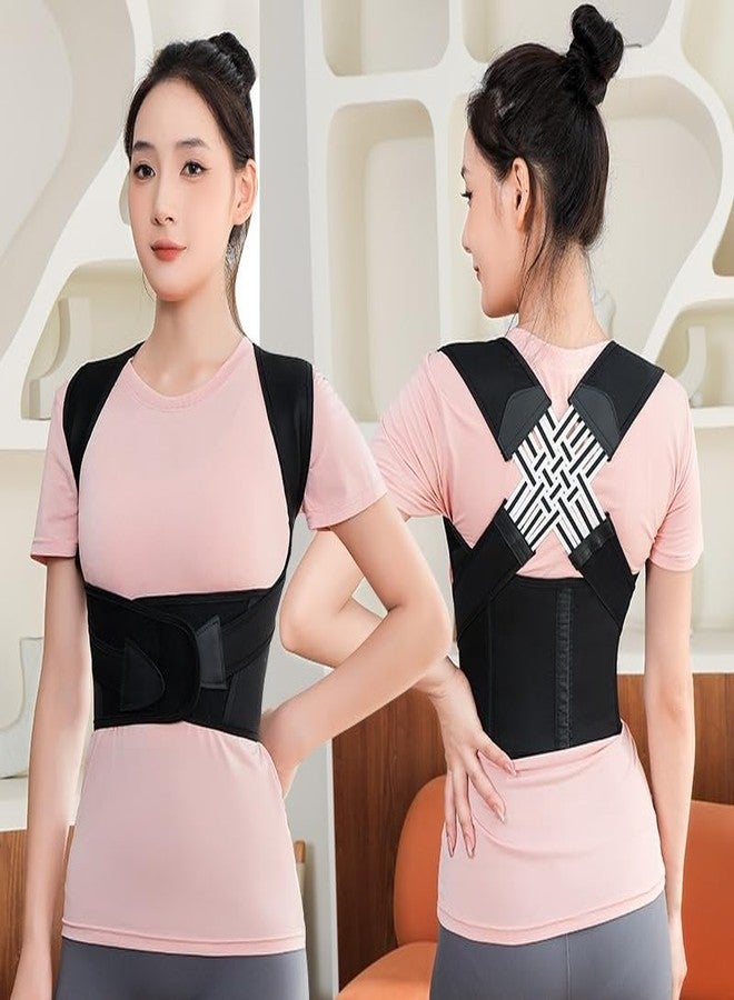 ZEDAN Neoprene Posture Corrector for Men & Women | Adjustable Back & Shoulder Support Belt | Everyday Spine Alignment Strap | Comfortable Build with Universal Size Fit | Posture Straightening Brace - Image 2