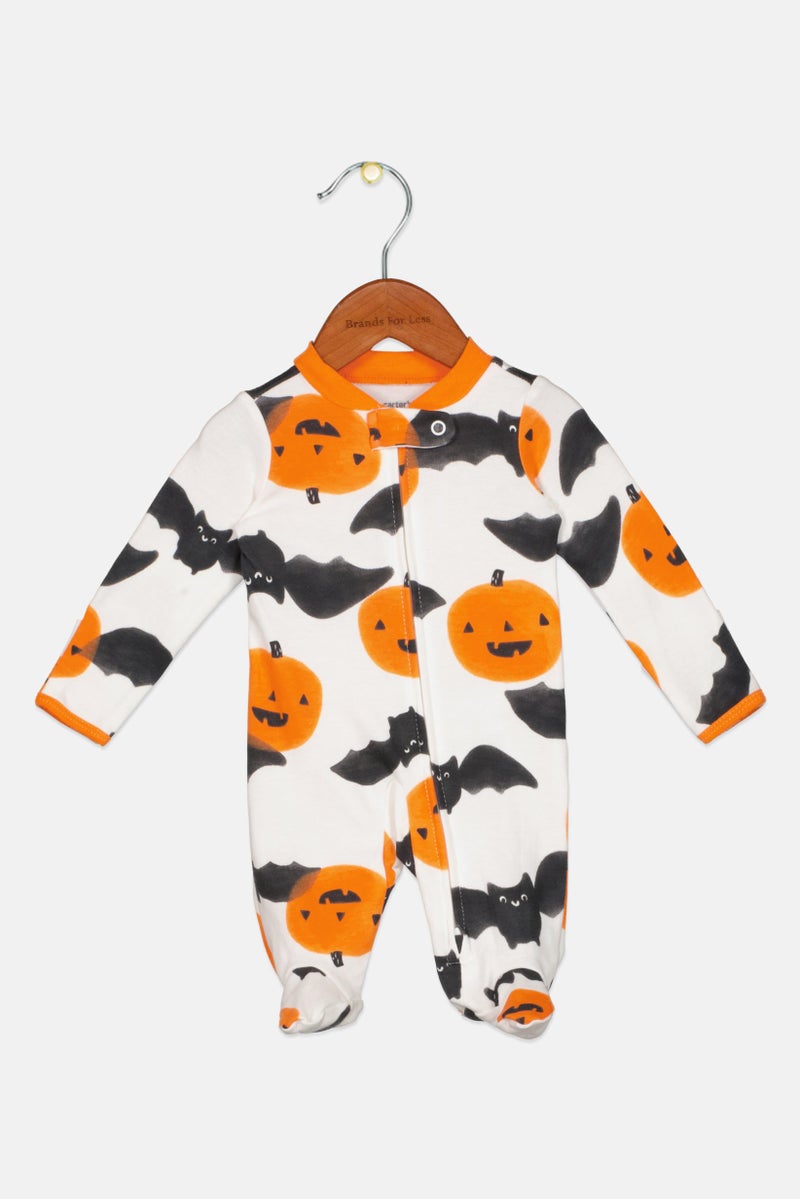 carter's بدلة أطفال أولاد بطبعة شاملة، بيضاء - Image 1