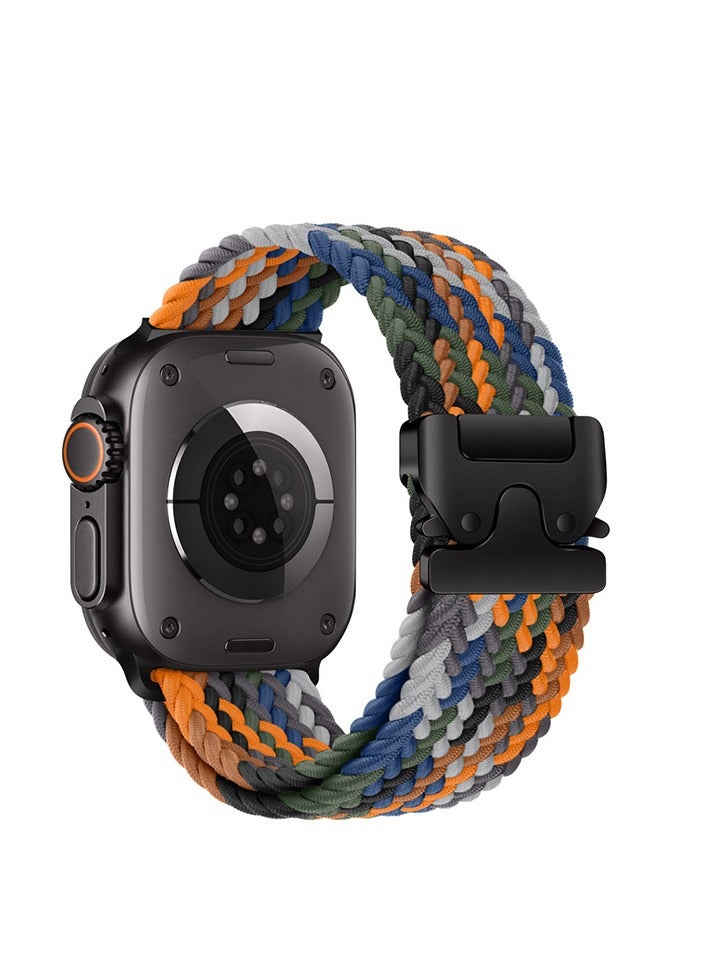Parachute nylon woven loop strap is suitable for Apple Watch iWatch 10 generation 42/46mm watch strap  - Image 1