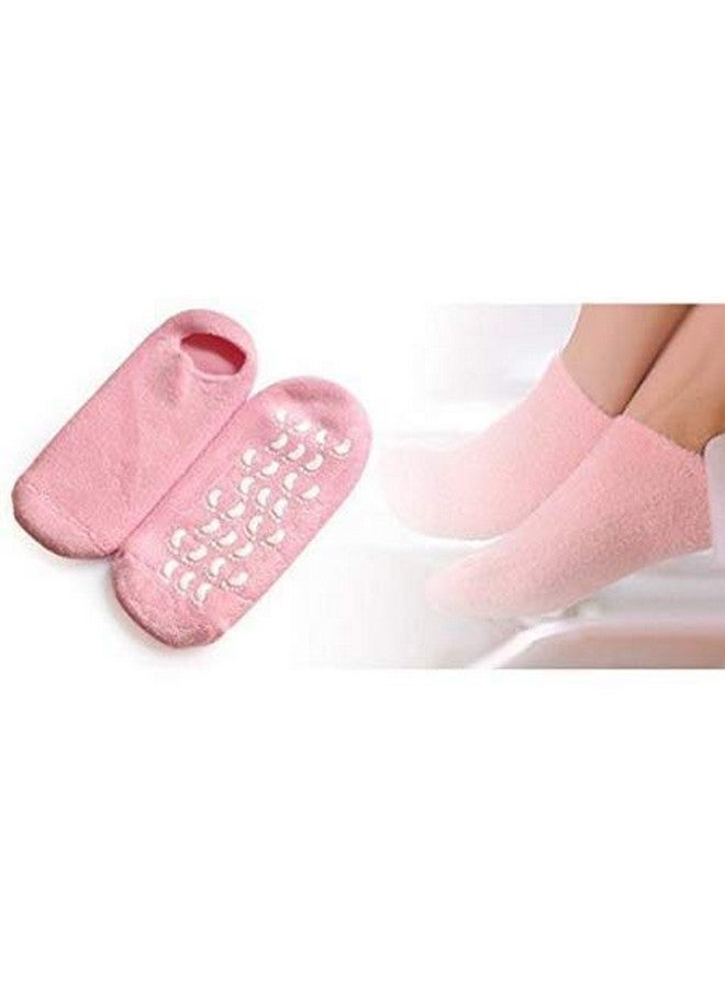 BluBasket Ultra-Soft Moisturizing Socks with Spa Gel Vitamin E and Oil Infuse for Repair Dry Cracked Skins (Multicolour) - Image 5