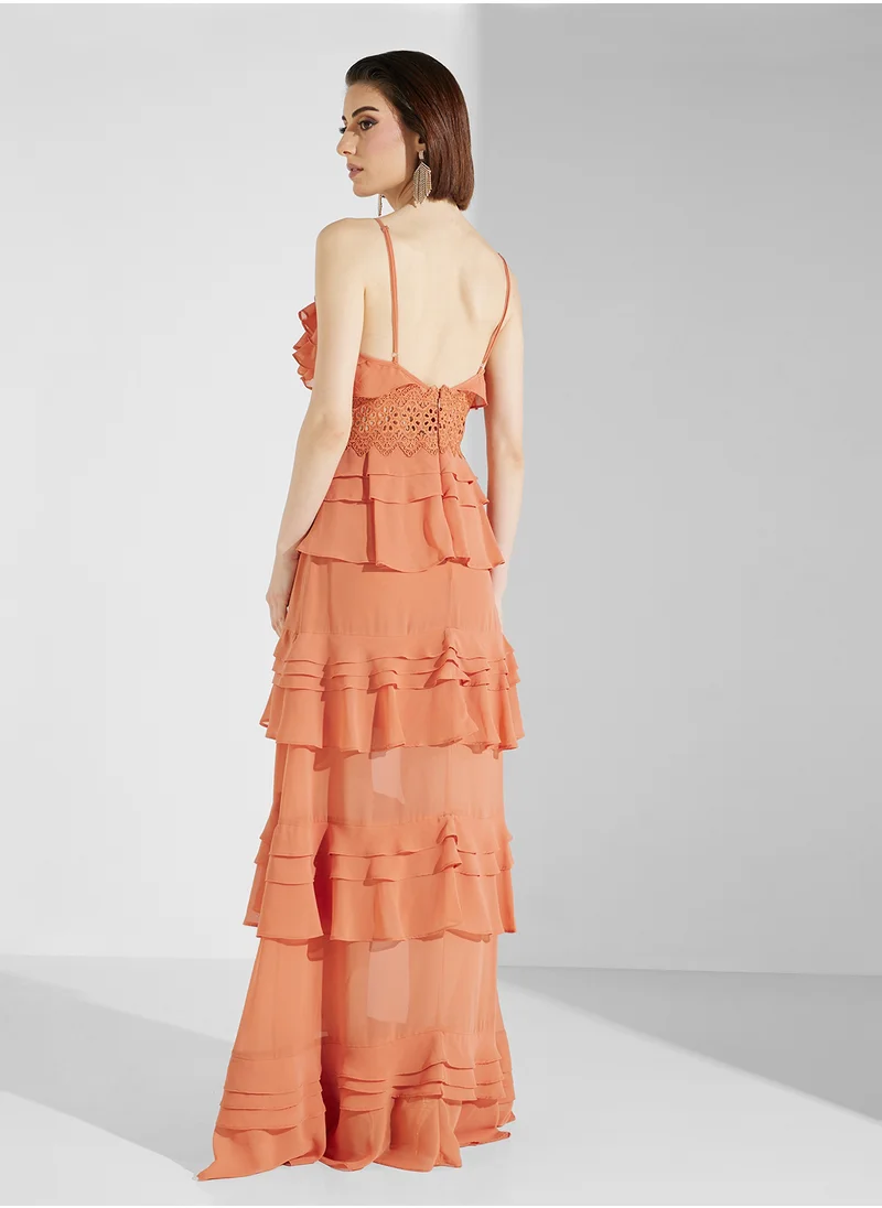 ترو ديكادينس Strappy Ruffled Maxi Dress