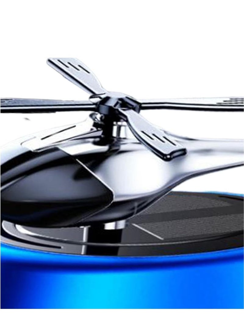 ELTRAZONE Helicopter Solar-Powered Car Air Freshener – Rotating Aromatherapy Diffuser in Silver Aviation Alloy Design – Stylish and Fragrant Interior Decor for Car & Home - Image 3