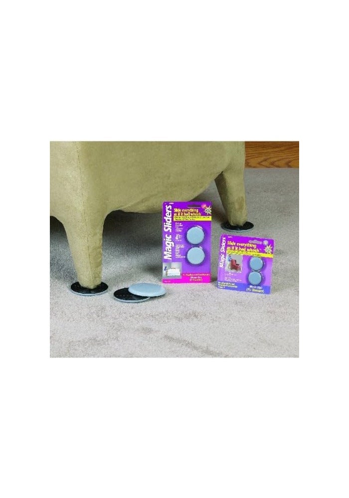 Magic Sliders 4038 Series 1-1/2" Sliding Disc, Pack of 4 - Self-Adhesive Furniture Disc Pads for Wood, Tile, Carpet, and Vinyl Floors - Image 2