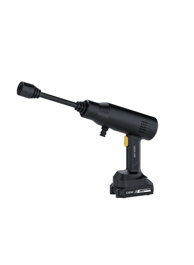 GREEN LION Cordless Portable Pressure Washer 240W / High Pressure Car Wash / Effortless Cleaning / Detachable Battery / 8m Spray Range /4L/min Water Flow / Easy-to-Use / Outdoor Furniture Cleaning /Water Gun CX240 - Black - Image 1