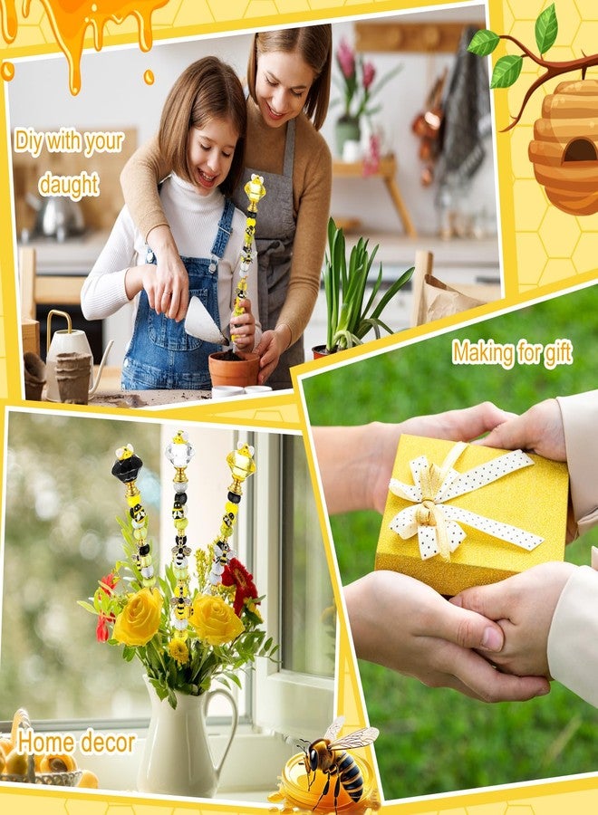 Lineshading DIY Beaded Stakes Garden Stakes DIY Garden Decor for Craft Supplies (Bee) - Image 5
