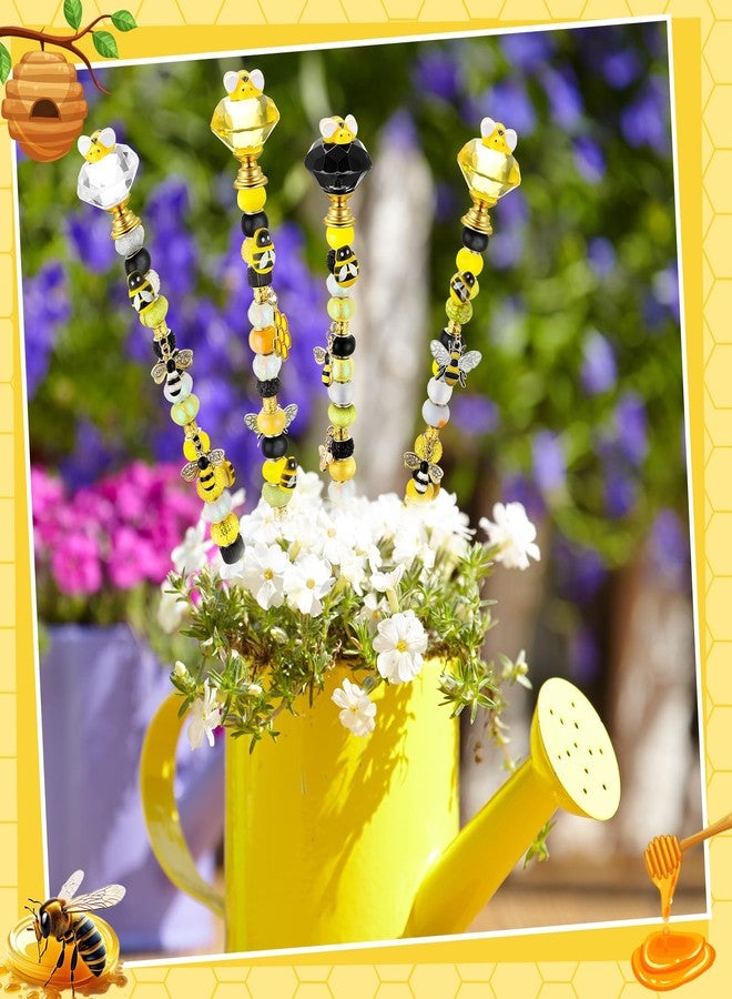 Lineshading DIY Beaded Stakes Garden Stakes DIY Garden Decor for Craft Supplies (Bee) - Image 4