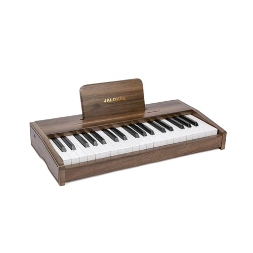 JALOKEE Kids Piano Keyboard Digital Piano for Kids Music Educational Instrument Toy Wood Toy for 3 Girls and Boys Walnut 37 Keys - Image 1