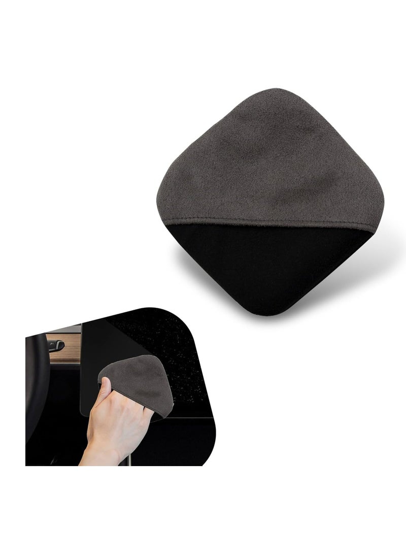 Oasisgalore 1 PC Car Central Control Touch Screen Cleaning Cloth, Delicate Soft Scratch-Free Wiping for Mobile Phone Computer TV, Cleanable Reusable Screen Cleaning Tool, Universal for Cars (Black) - Image 1