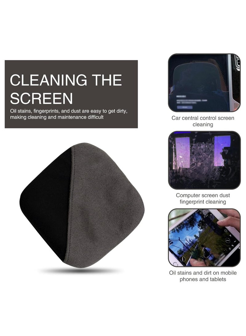 Oasisgalore 1 PC Car Central Control Touch Screen Cleaning Cloth, Delicate Soft Scratch-Free Wiping for Mobile Phone Computer TV, Cleanable Reusable Screen Cleaning Tool, Universal for Cars (Black) - Image 3
