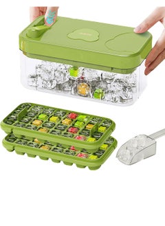 ROEIEIS Ice Cube Tray with Lid and Bin 32 Grids Square Ice Cubes Mold Easy-Release with Ice Scoop, BPA Free, Reusable Ice Making Container  - Image 1