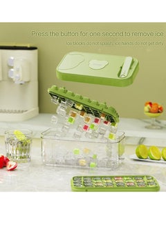ROEIEIS Ice Cube Tray with Lid and Bin 32 Grids Square Ice Cubes Mold Easy-Release with Ice Scoop, BPA Free, Reusable Ice Making Container  - Image 4