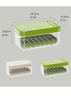 ROEIEIS Ice Cube Tray with Lid and Bin 32 Grids Square Ice Cubes Mold Easy-Release with Ice Scoop, BPA Free, Reusable Ice Making Container  - Image 2