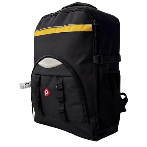 PAHAL 19 Inch Heavy Duty Tool Backpack – Multipocket Fabric Tool Storage Organizer for Electrician, Technician, Service Engineer, Mechanic & Carpenter, Yellow Black - Image 1