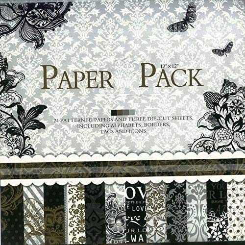 Qatalitic Pattern Design Printed Papers for Art & Craft (VS12018), Size: 12 X 12 Inch for Greeting Cardmaking & Project Book Making (24 Patterned Sheets + 3 Die Cut Sheets) Paper Designer Paper Pack - Image 1