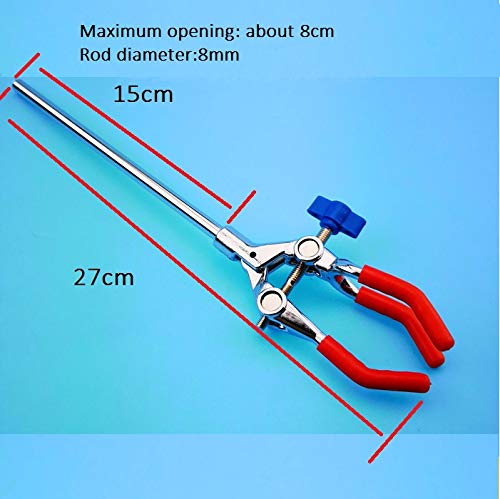 LabZhang 2 Pcs Lab Clamp 3 Prong Finger with Rubber-Coated Large Grip,Scientific Extension Adjust 10-90mm Jaw - Image 2