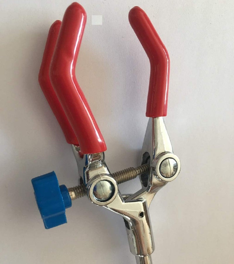 LabZhang 2 Pcs Lab Clamp 3 Prong Finger with Rubber-Coated Large Grip,Scientific Extension Adjust 10-90mm Jaw - Image 3
