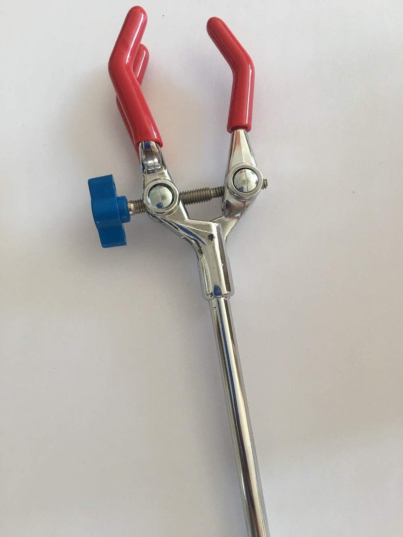 LabZhang 2 Pcs Lab Clamp 3 Prong Finger with Rubber-Coated Large Grip,Scientific Extension Adjust 10-90mm Jaw - Image 4