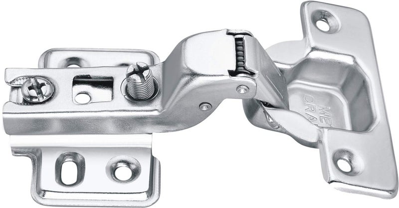 Met Craft Steel Auto Close (Non Soft Close) Slide On Concealed Hinges for Inset Door Pack of 6 Pair (16 Degree Crank,Silver) - Image 2