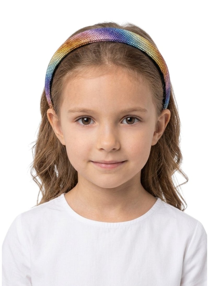 Bidani Padded Rhinestone Headband - Multicolor - Image 1