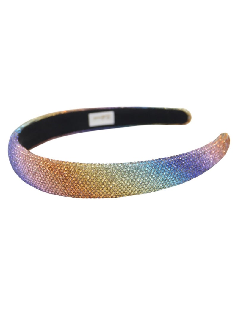 Bidani Padded Rhinestone Headband - Multicolor - Image 3