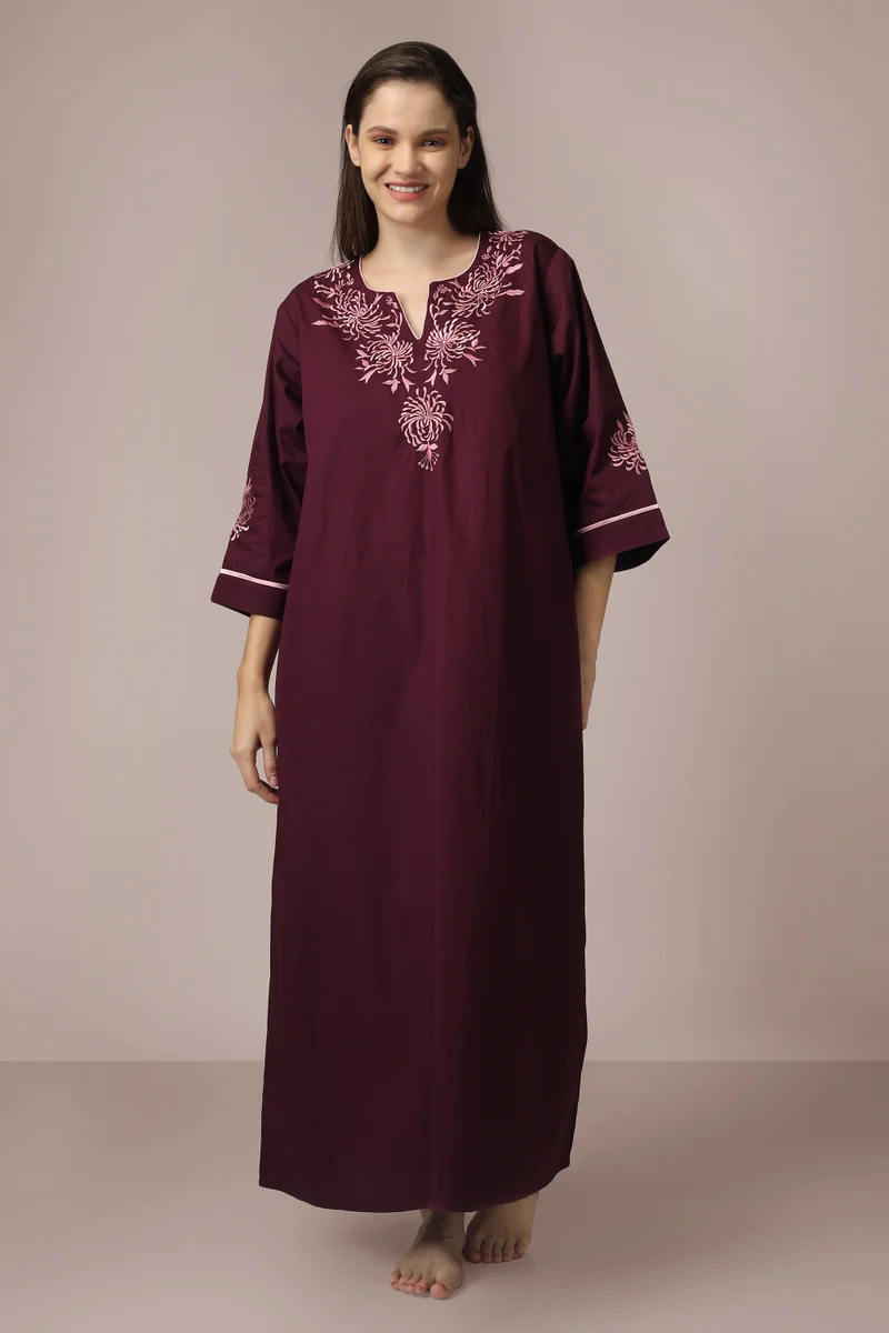 After Dark Aru, Purple Cotton Kaftan