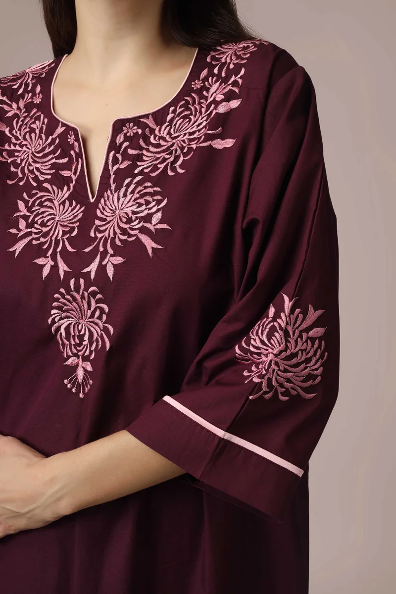 After Dark Aru, Purple Cotton Kaftan