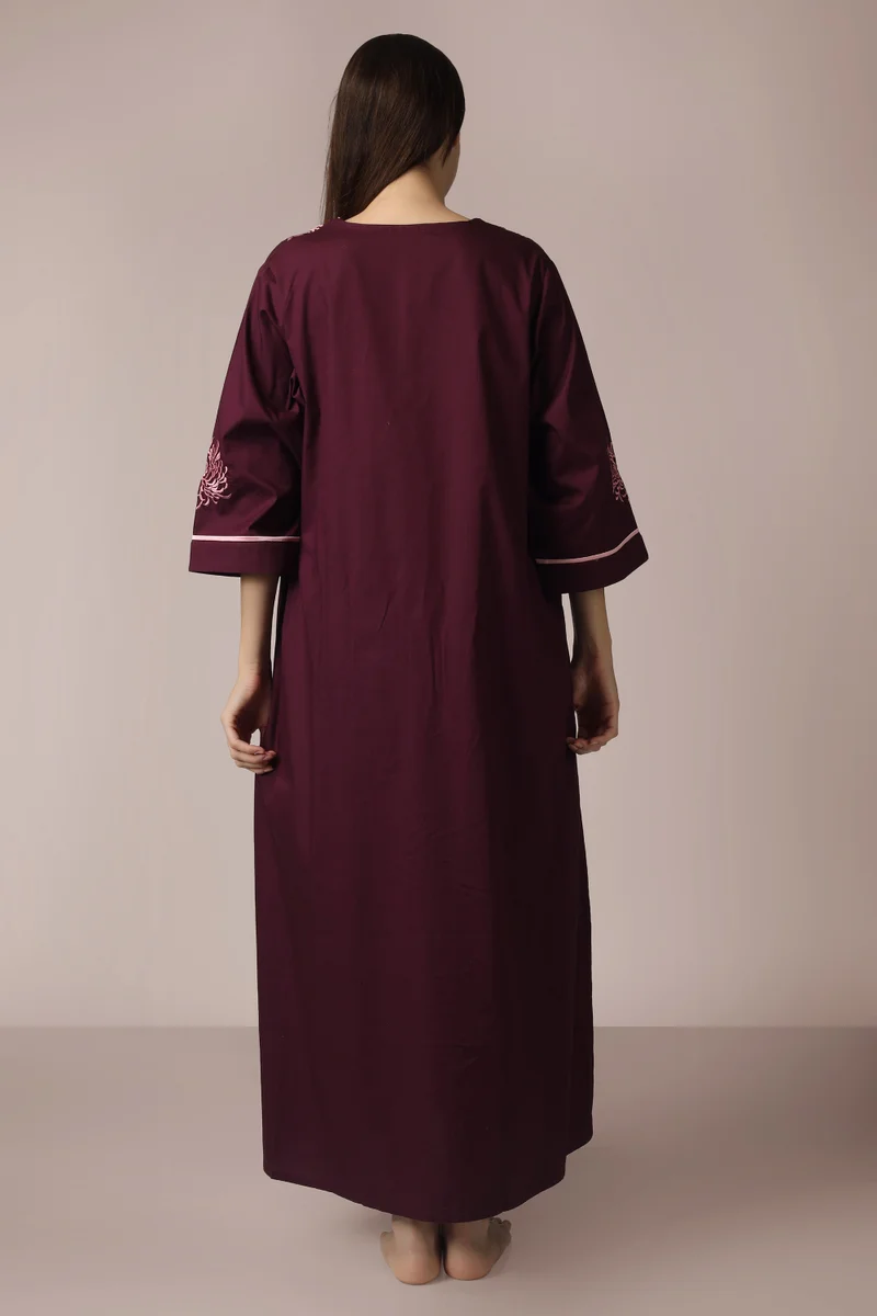 افتر دارك أرو قفطان قطني بنفسجي