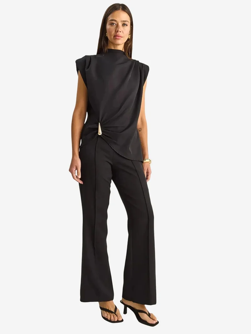 Bianco Lucci LUCCI High Waist Flare Leg Co-ord Set