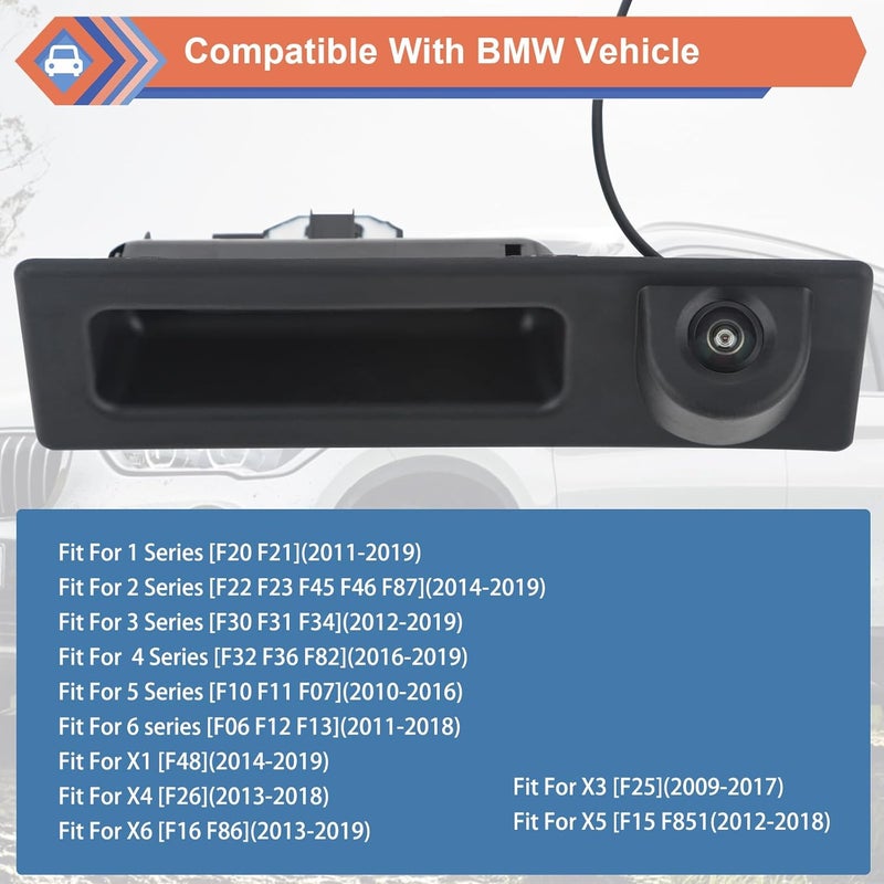 ZONFANT HD 1280x720p Rear View Camera for BMW F Series 3/4/5 X3 X4 F30 F32 F10 F11 F25 - Image 4