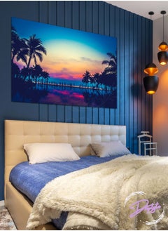 Palm Trees at the Beach Decorative Wall Art Wall Decor Card Board MDF Home Decor  For Drawing Room, Living Room, Bedroom, Kitchen or Office 60CM x 40CM