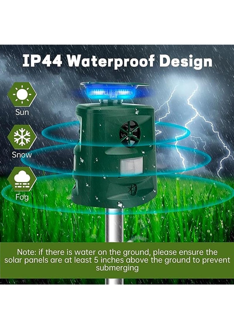 Generic Cat Repellent, Ultrasonic Solar Outdoor Animal Repeller, Activated Waterproof Cat Repellent with Ground Stake, Motion Sensor, 5 Modes, Ultrasonic Animal Scarer for Garden Yard Field Farm  - Image 2