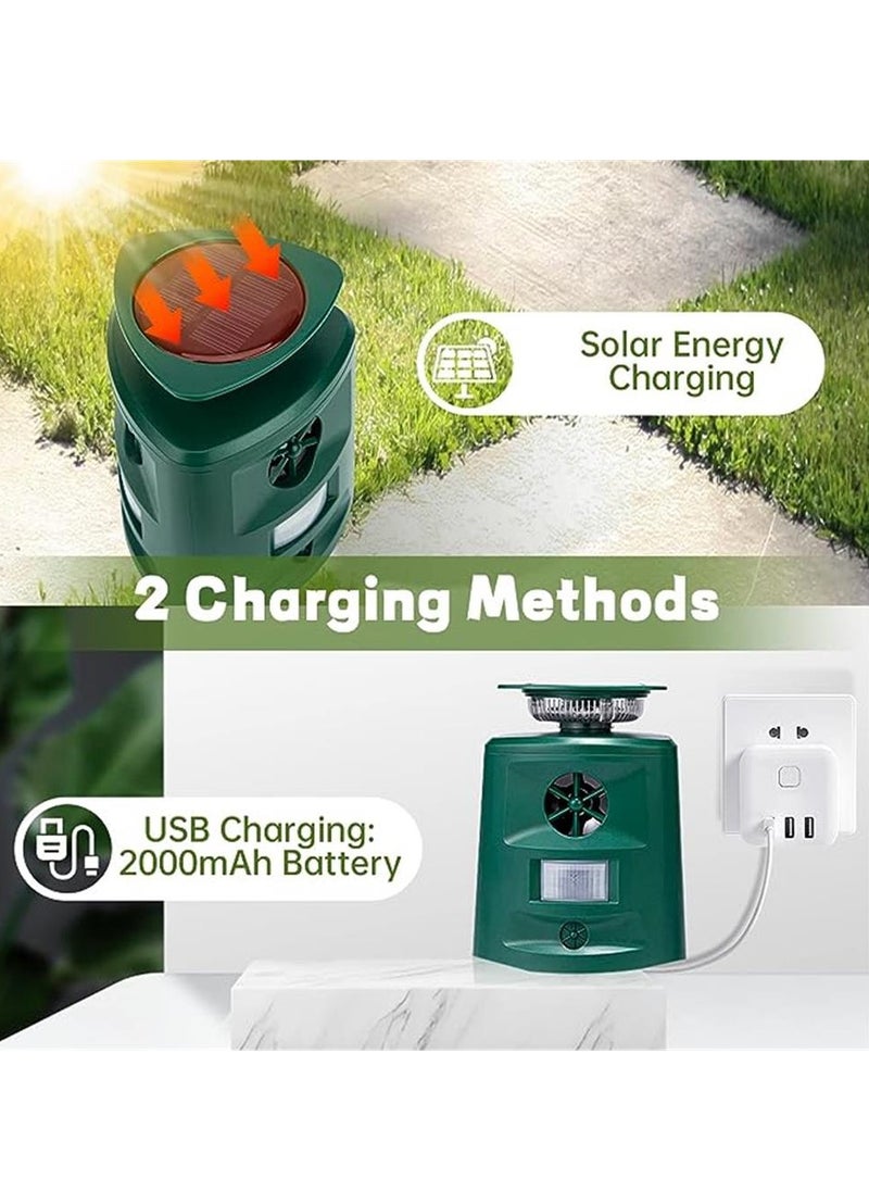 Generic Cat Repellent, Ultrasonic Solar Outdoor Animal Repeller, Activated Waterproof Cat Repellent with Ground Stake, Motion Sensor, 5 Modes, Ultrasonic Animal Scarer for Garden Yard Field Farm  - Image 4