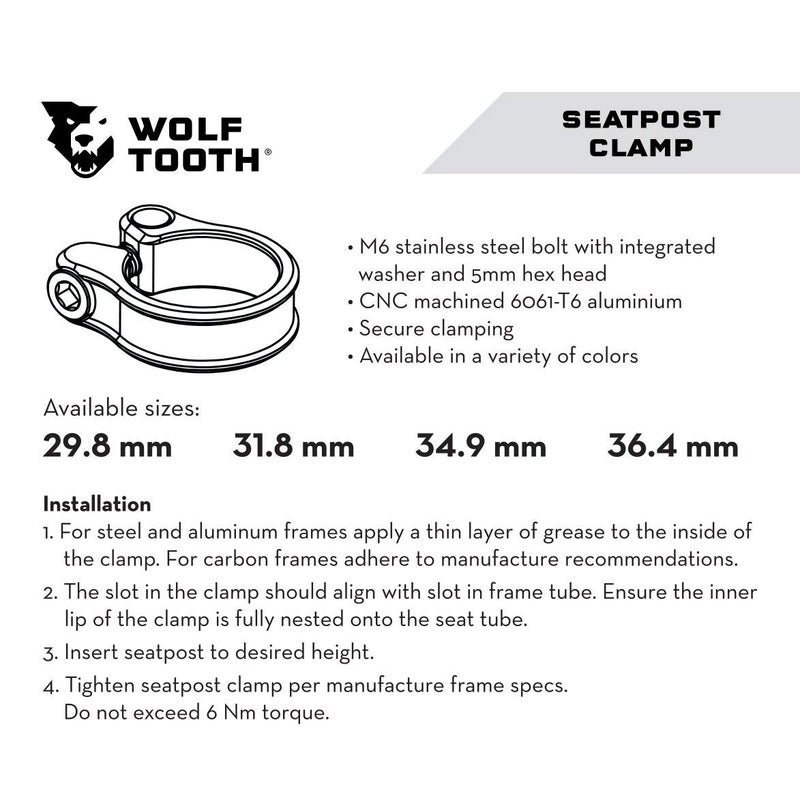 Wolf Tooth Precision-Machined Seatpost Clamp - Image 2