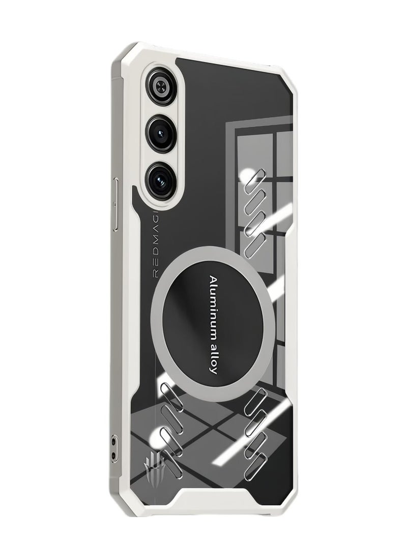 General Case Compatible with ZTE Nubia Red Magic 10 Air 2025, Hole Cooling Case Hybrid Transparent TPU Bumper Aluminium Cooling Cover 
