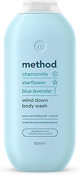 Method Body Wash Wind Down Shower Gel Chamomile Starflower and Blue Lavender Scent Pack of 1 532ml - Image 1