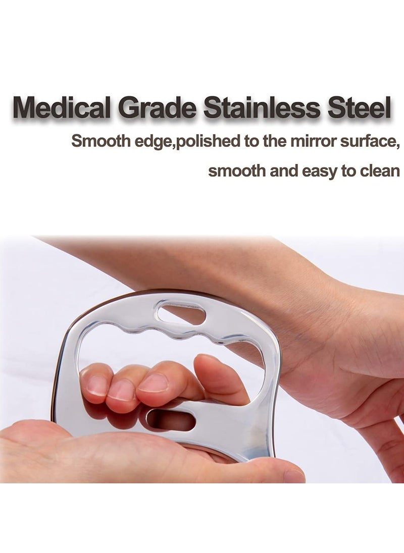 Generic Stainless Steel Gua Sha Scraping Massage Tool-Muscle Scraper - Soft Tissue Mobilization,Physical Therapy for Back, Legs, Arms…  - Image 3