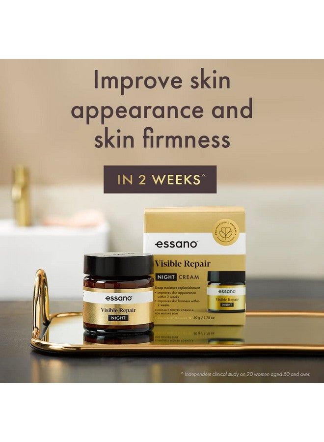 Essano Visible Repair Night Cream Face Moisturizer, Vitamin B3, Mature Skin Face Cream Supports Appearance Of Fine Lines & Wrinkles, Cruelty Free, 50G - Image 2