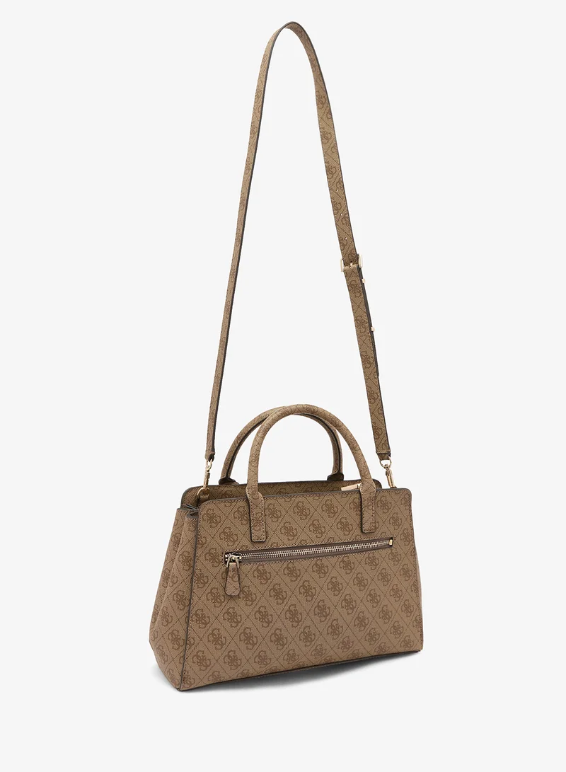 Guess  Leona Logo Small Satchel Bag for Women | Best Price UAE