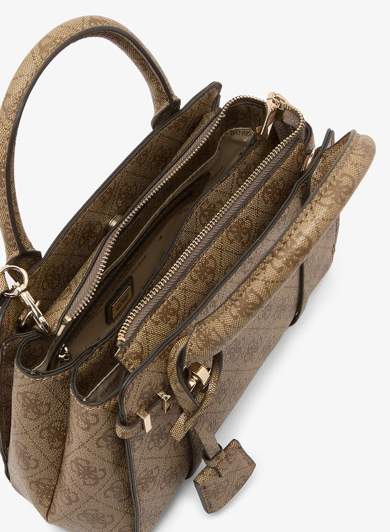 Guess  Leona Logo Small Satchel Bag for Women | Best Price UAE