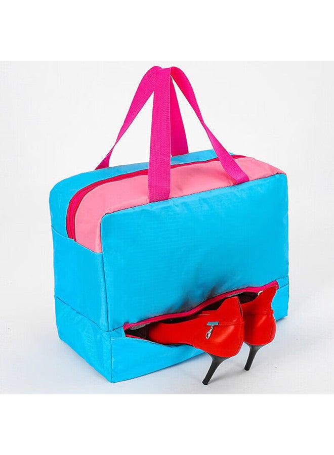 Forty thousand kilometers 40,000 Km Toiletry Bag With Wet And Dry Separation, Large Capacity Storage Bag, Beach Bag, Swim Bag, Gym Bag Sw1172 Pink Smiley Face - Image 3
