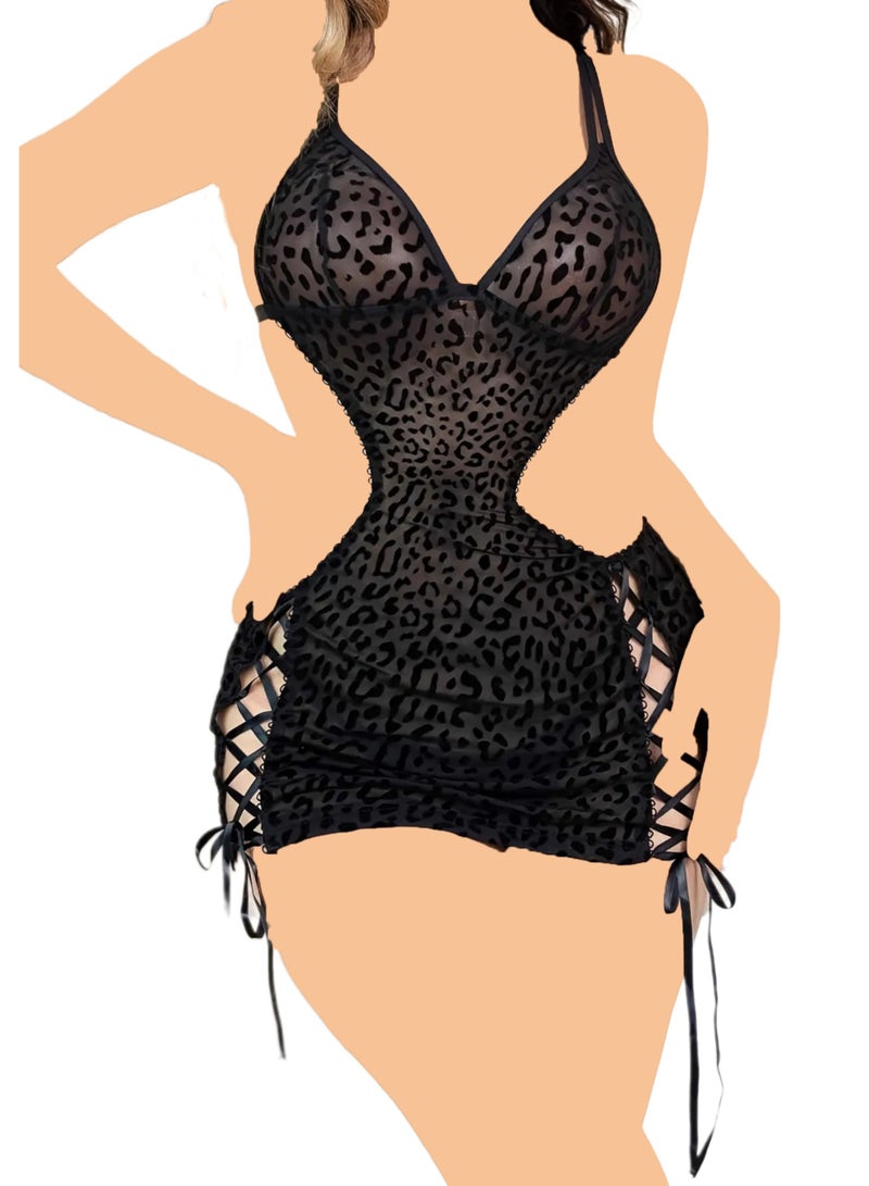 Lingerie Babydoll Playsuit 725 Blck 