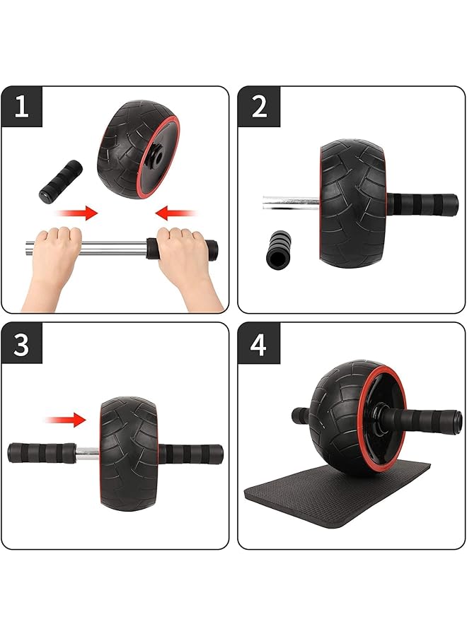 X spring Ab Roller Wheel Ab Roller for Abs Workout Ab Wheel Roller for Core Workout Ab Exercise Equipment for Home Gym Ab Workout Equipment with Kneepad Men and Women Rounded edges Non slip - Image 4
