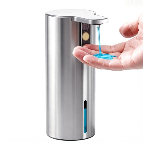Umimile Electric Dish Soap Dispenser for Kitchen and Bathroom, 2 Mode Liquid Hand Soap Dispenser, 11.8oz Rechargeable with Type-C, IPX7 Waterproof (304 Stainless Steel) - Image 1