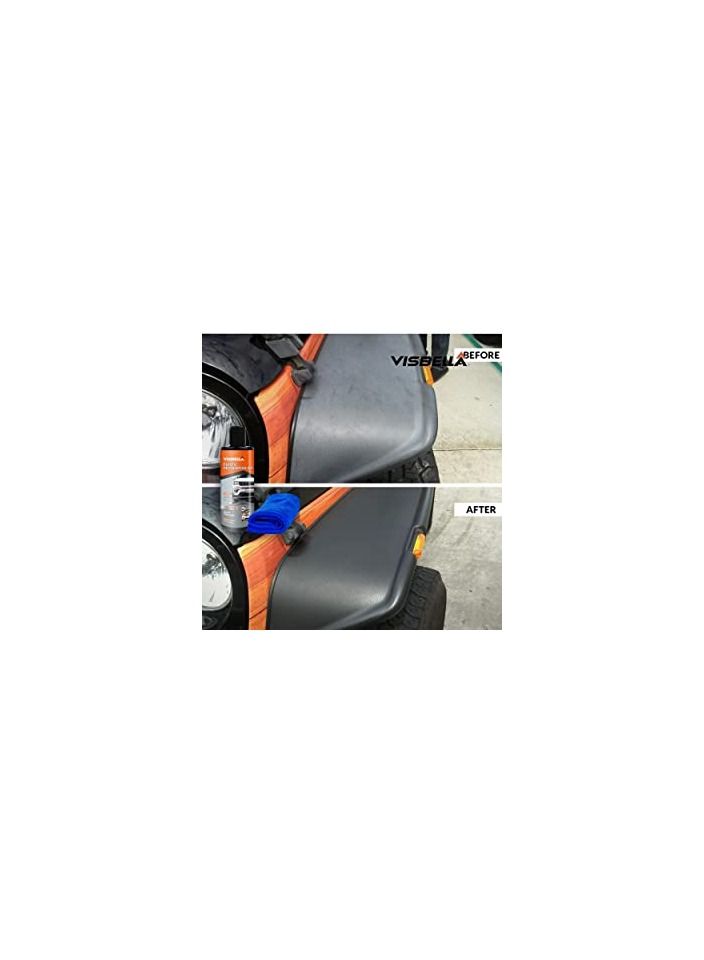Visbella VISBELLA DIY Plastic & Trim Restoration Kit restore the original luster of the plastic and rubber parts such as the bumper the door and the instrument panel cleaning decontamination glazing curing.  - Image 4