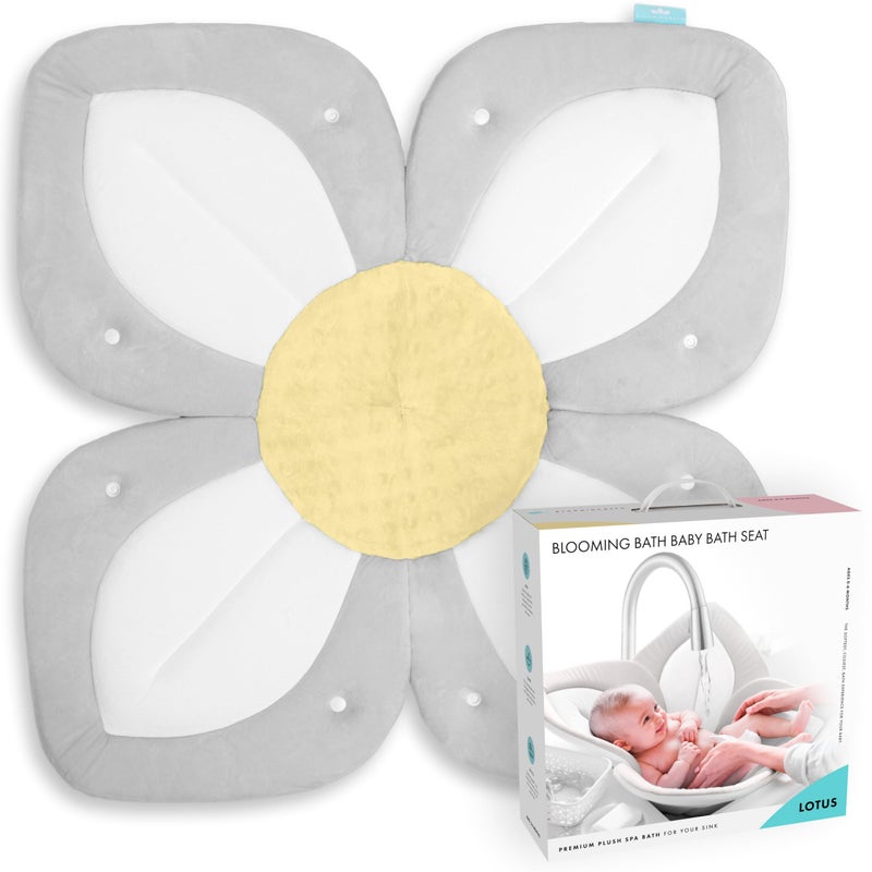 Blooming Bath Baby Bath Seat Baby Tubs for Newborn Infants to Toddler 0 to 6 Months and Up Infant Essentials Must Haves The Original WasherSafe Flower Seat Lotus PinkWhiteGray